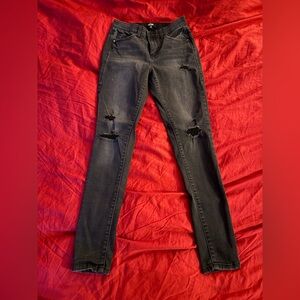 LuLaRoe Black Distressed Skinny Jeans